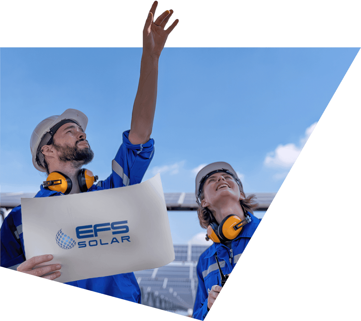 Licensed EFS Solar installers at work